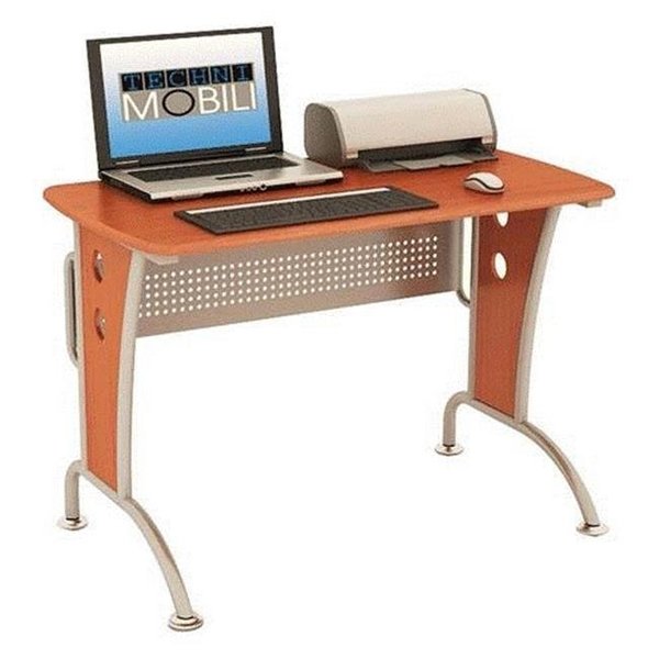 Techni Mobili Techni Mobili RTA-8338-DH33 Computer Desk with CPU Caddy - Dark Honey RTA-8338-DH33